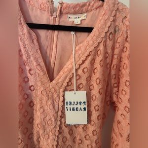 Roller rabbit nwt Lace naema dress coral